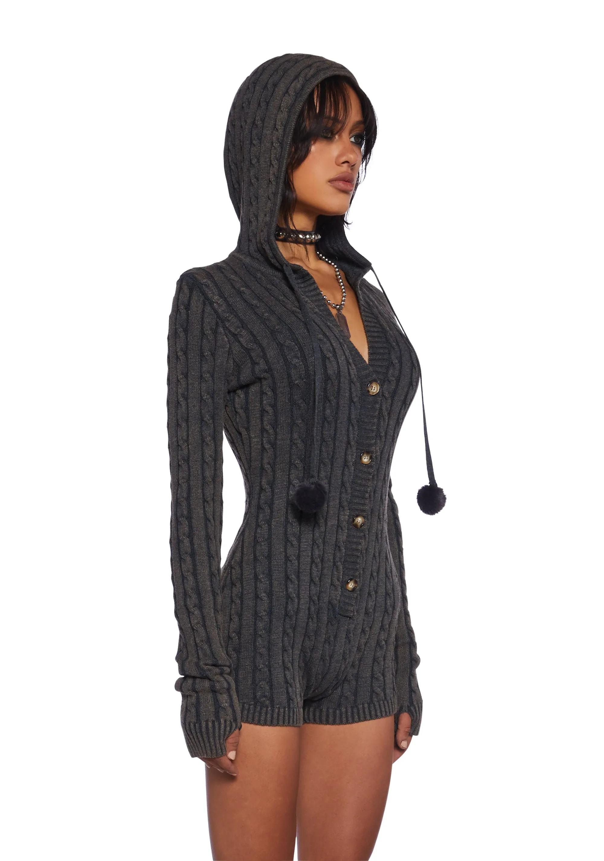 Figure Your Heart Out Knit Romper sold by Dolls Kill product image thumbnail 2