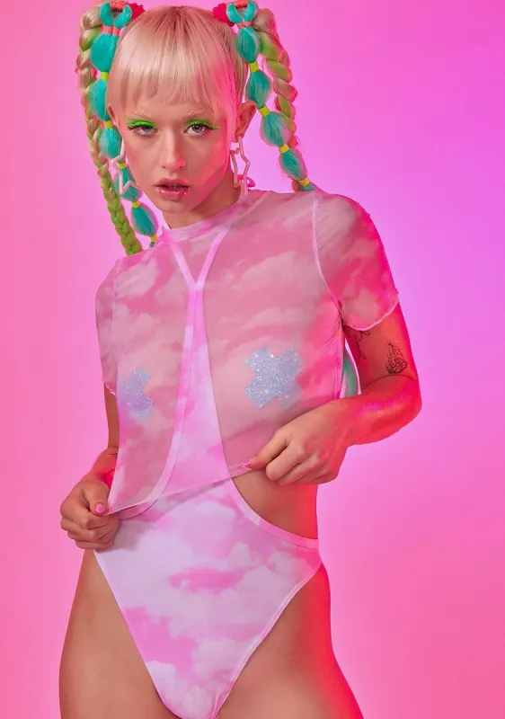 Candy Cloud Mesh Top sold by Dolls Kill