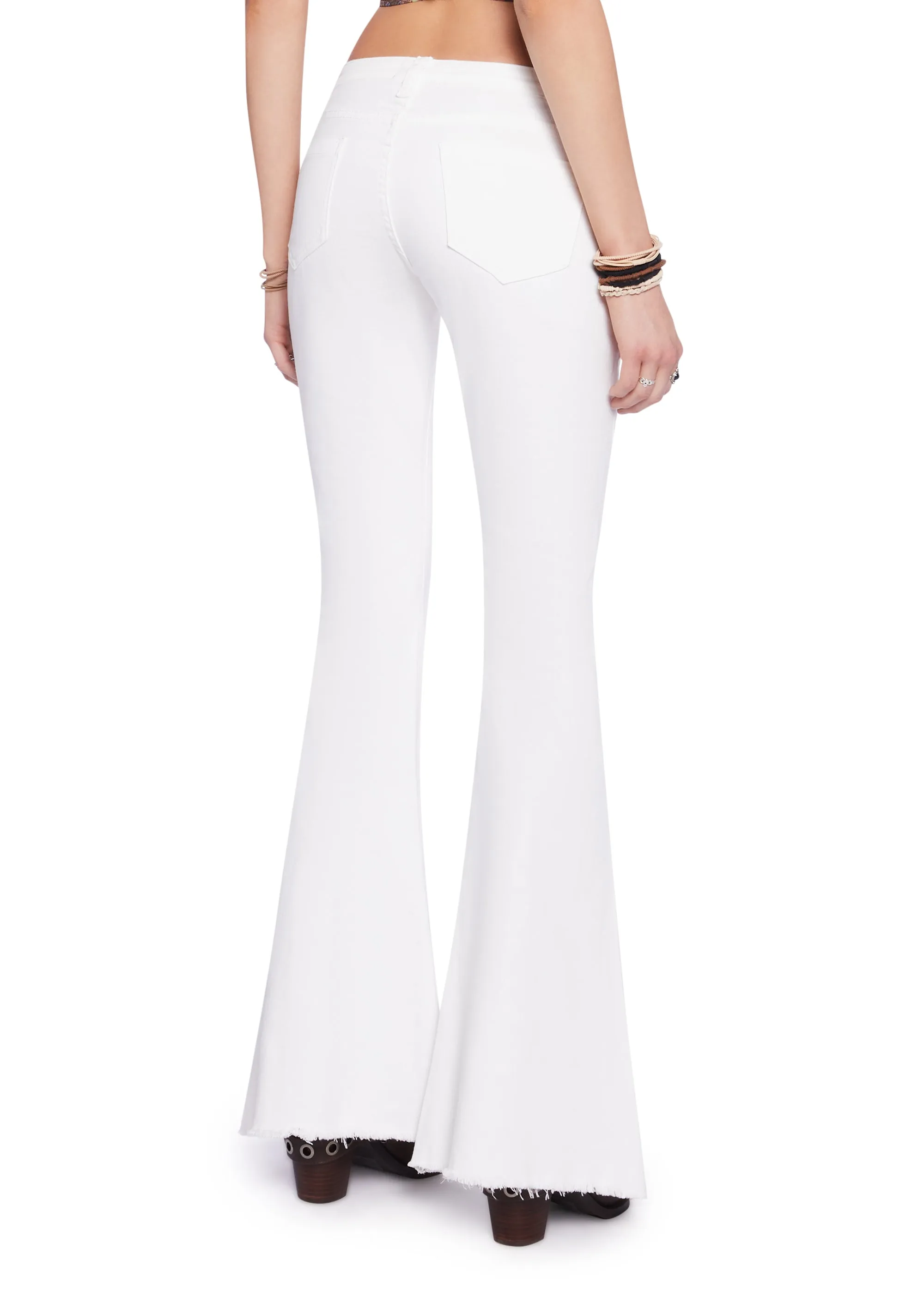 Wild Wanderer Flare Jeans - White sold by Dolls Kill product image thumbnail 4