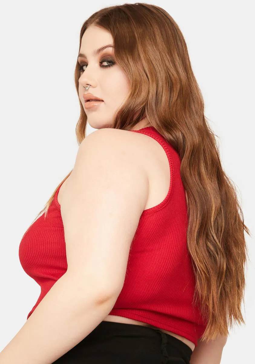 Plus Don't Wait Lace Up Tank sold by Dolls Kill product image thumbnail 4