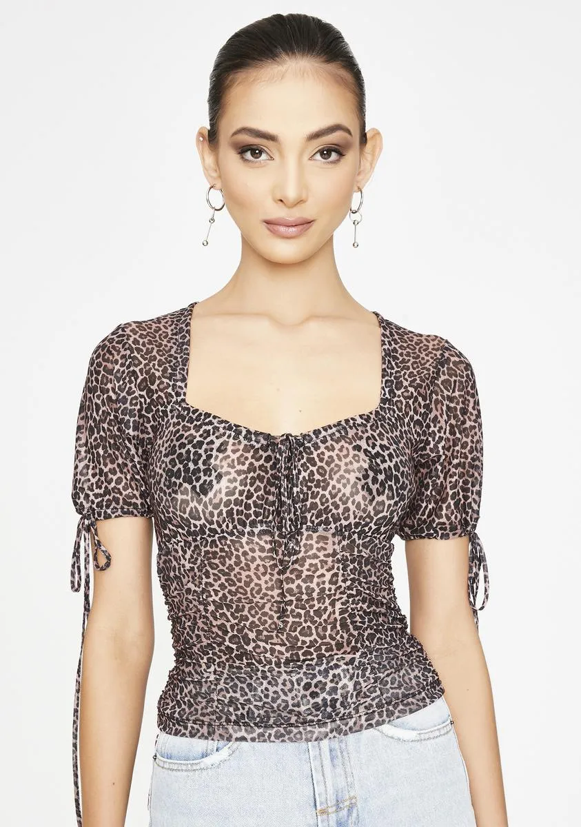 Rar Leopard Guinevre Top sold by Dolls Kill