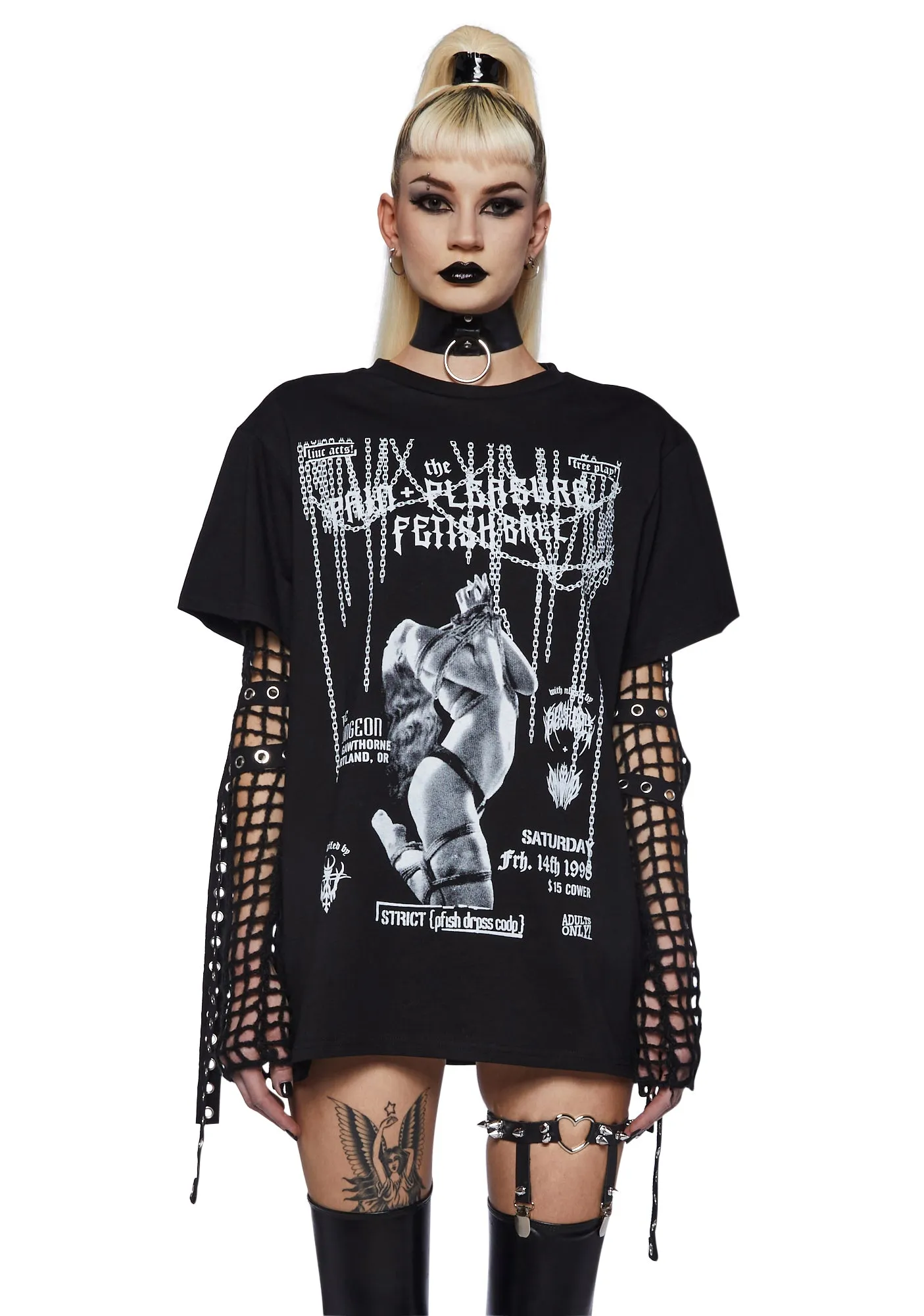 Pain With Pleasure Graphic Tee sold by Dolls Kill
