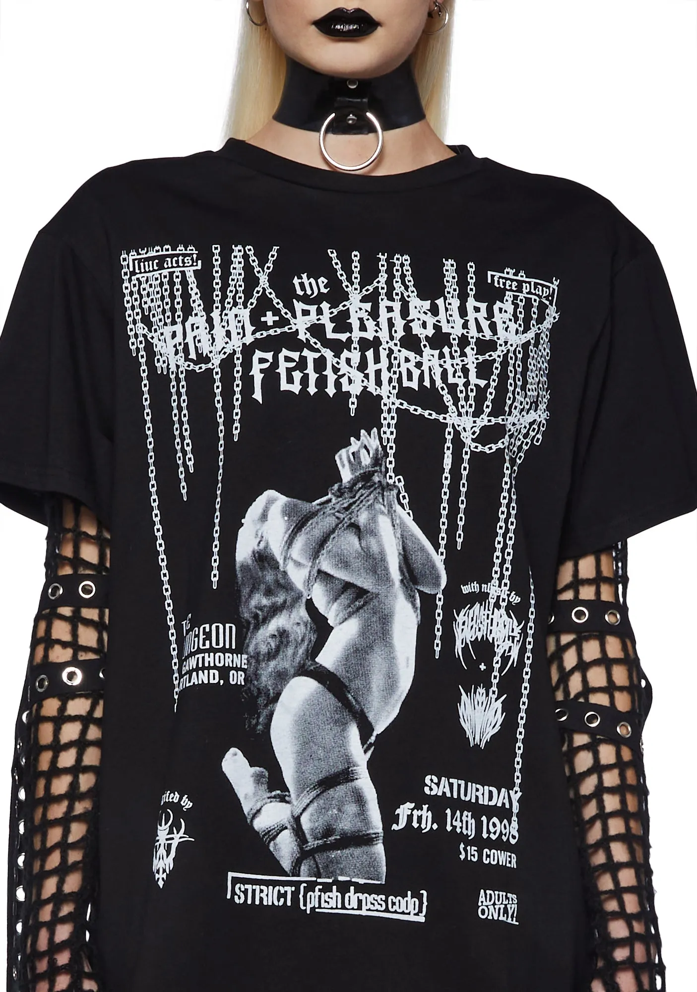 Pain With Pleasure Graphic Tee sold by Dolls Kill product image thumbnail 5