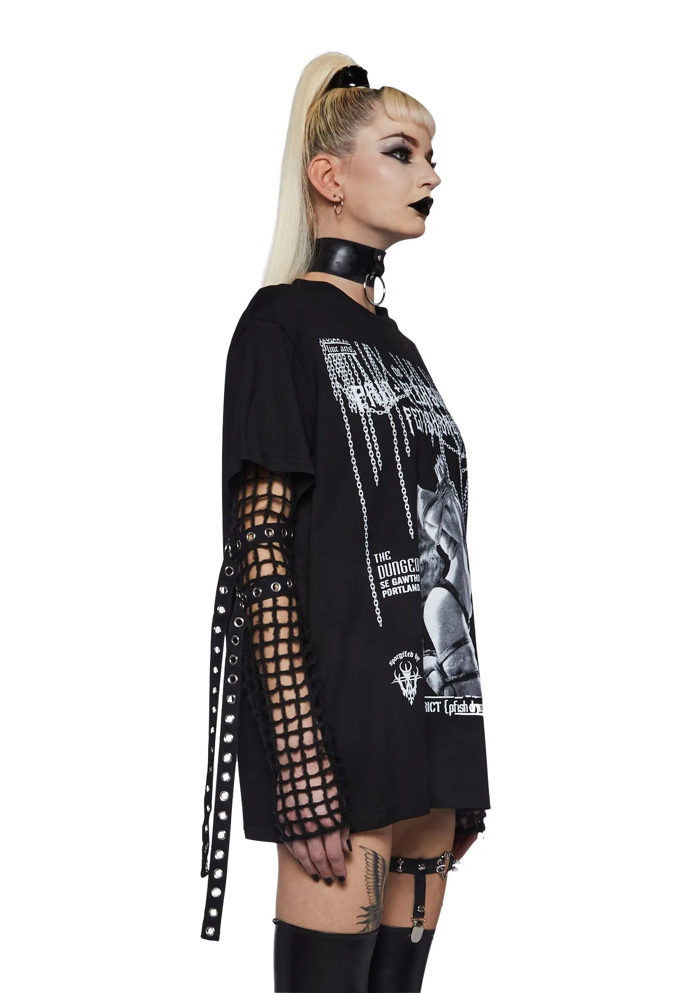 Pain With Pleasure Graphic Tee sold by Dolls Kill product image thumbnail 3