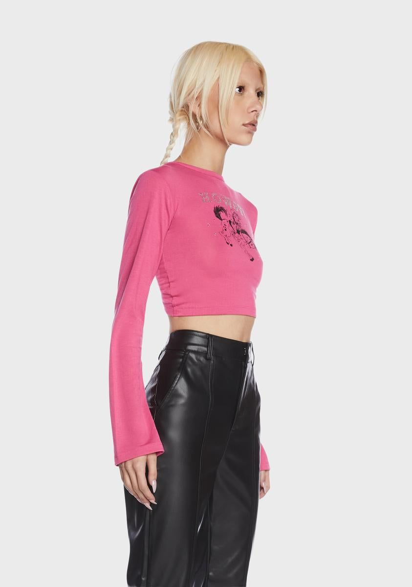 Howdy Rhinestone Crop Top sold by Dolls Kill product image thumbnail 3
