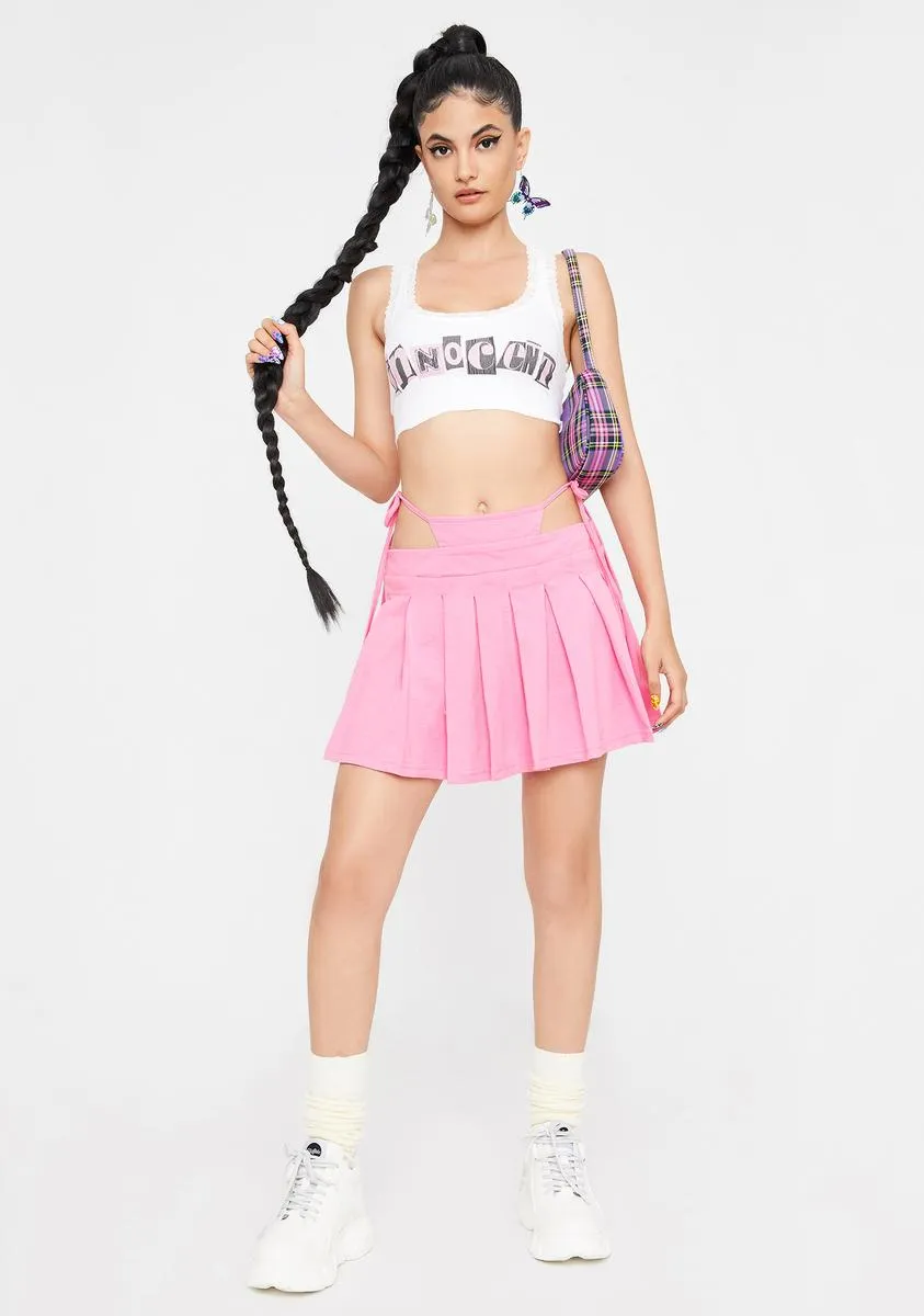 Bubblegum Iconic Calling String Mini Skirt sold by Dolls Kill product image thumbnail 3