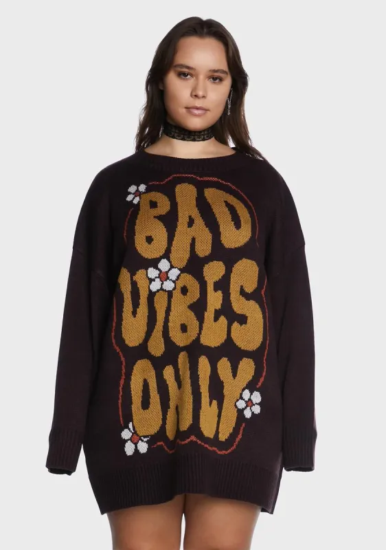 Plus Cognac Worst Kinda Curse Sweater sold by Dolls Kill