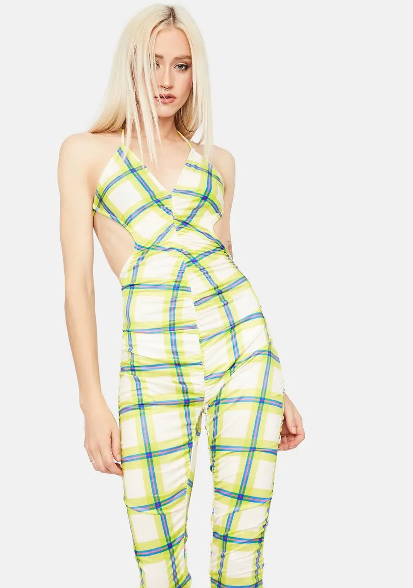Stand For Something Plaid Open Back Jumpsuit sold by Dolls Kill product image thumbnail 2