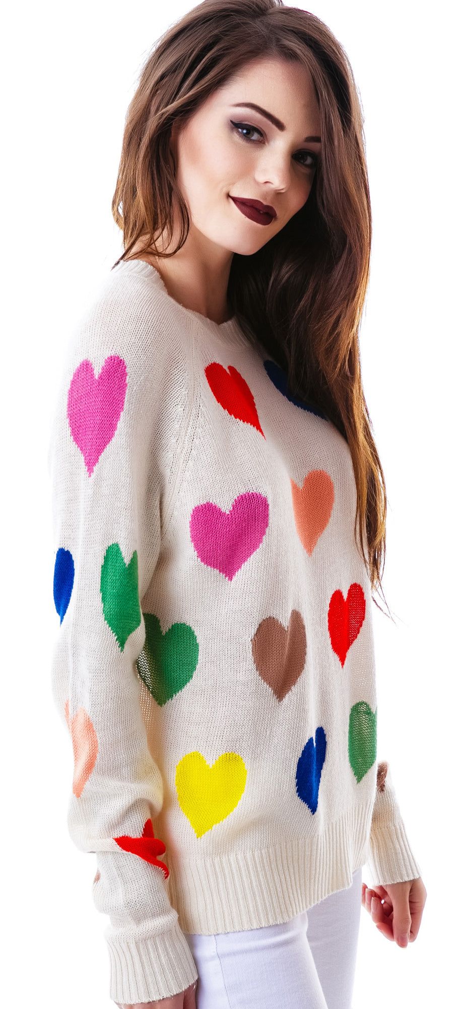 Mod Pop Hearts 70's Sweater sold by Dolls Kill product image thumbnail 3