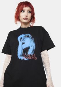 Night Angel Oversized Graphic Tee sold by Dolls Kill
