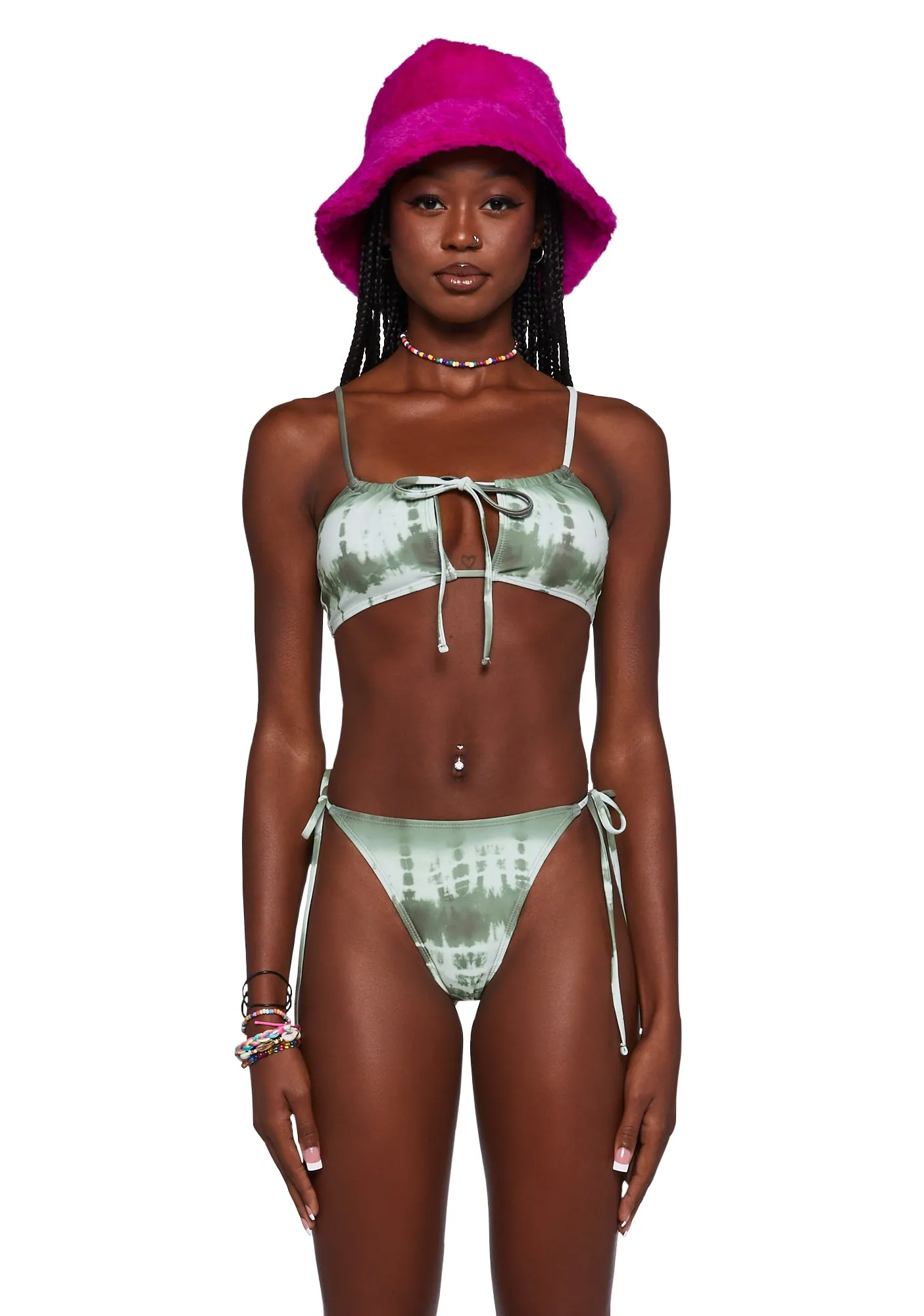 Tie-Dye Bikini Top sold by Dolls Kill
