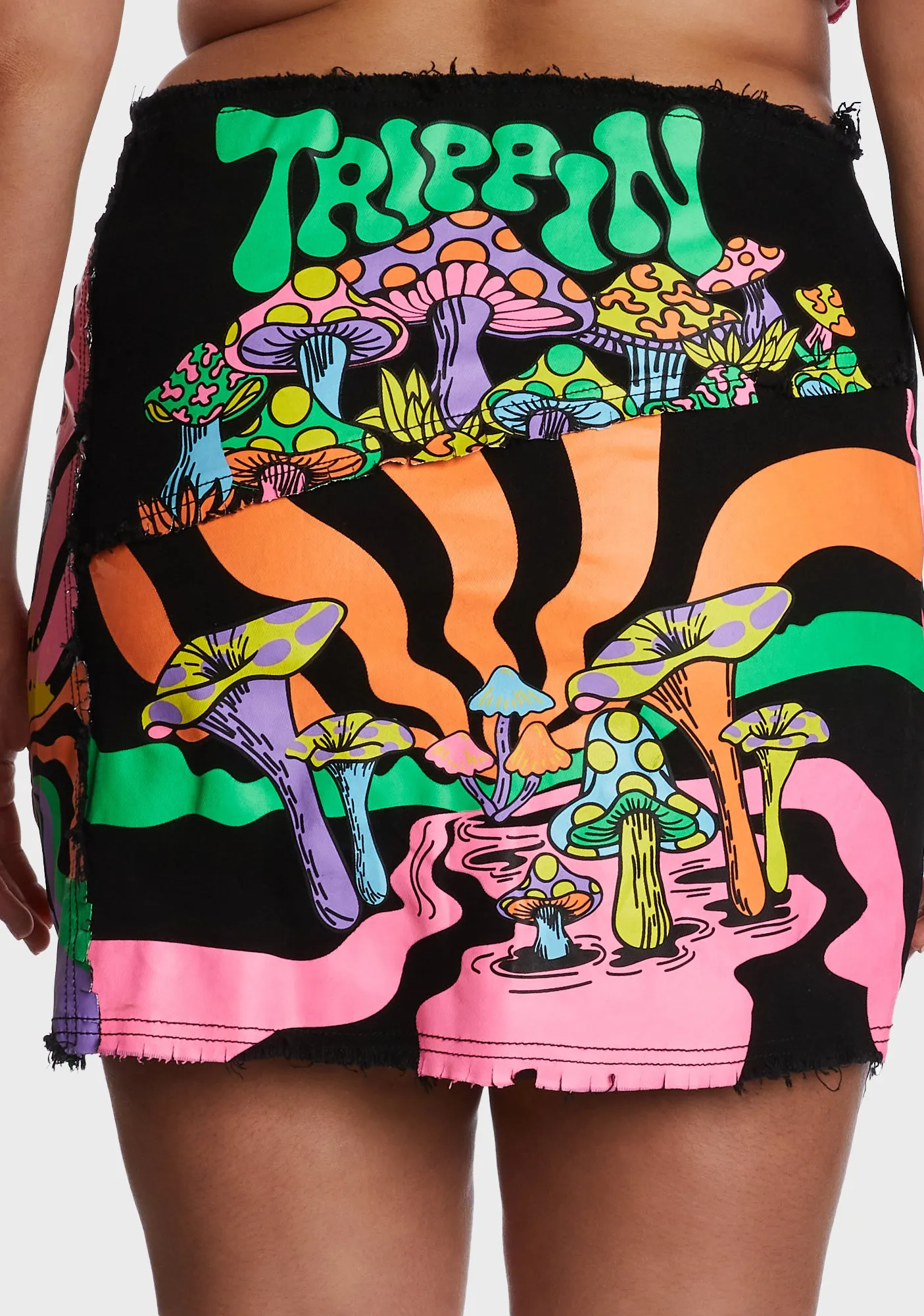 Plus Technicolor Trip Mini Skirt sold by Dolls Kill product image thumbnail 5