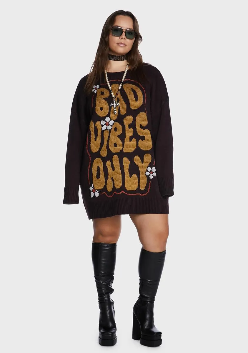 Plus Cognac Worst Kinda Curse Sweater sold by Dolls Kill product image thumbnail 3