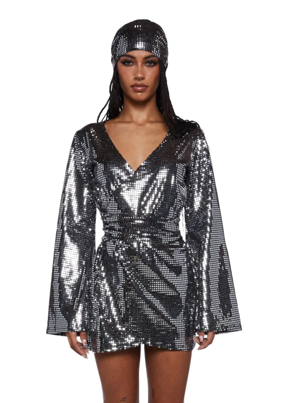 Silver Disco Fever Costume Set sold by Dolls Kill