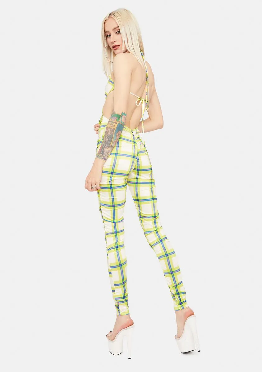 Stand For Something Plaid Open Back Jumpsuit sold by Dolls Kill product image thumbnail 4