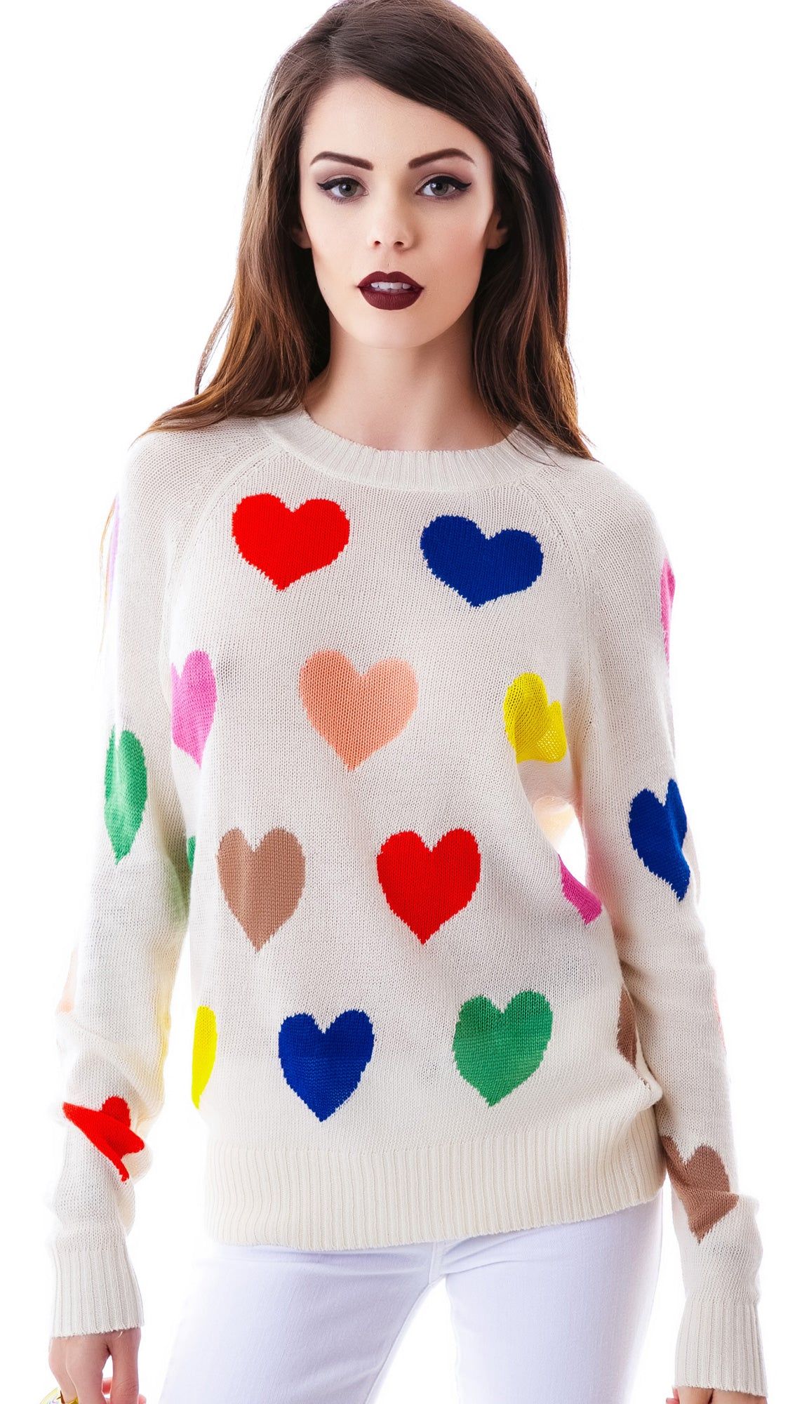 Mod Pop Hearts 70's Sweater sold by Dolls Kill product image thumbnail 5