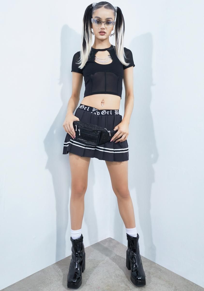 Do It Again Mesh Keyhole Top sold by Dolls Kill product image thumbnail 3