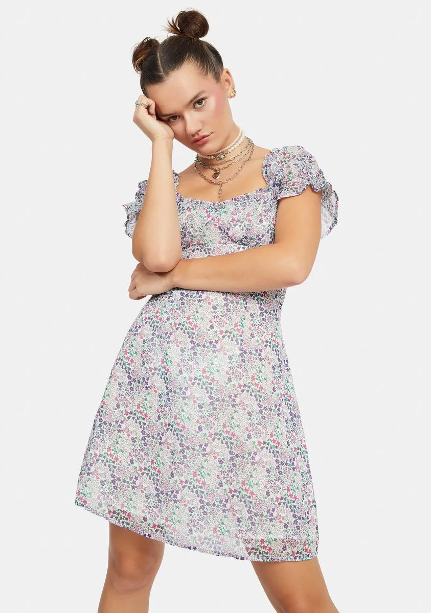 Floral Thoughts Mini Dress sold by Dolls Kill