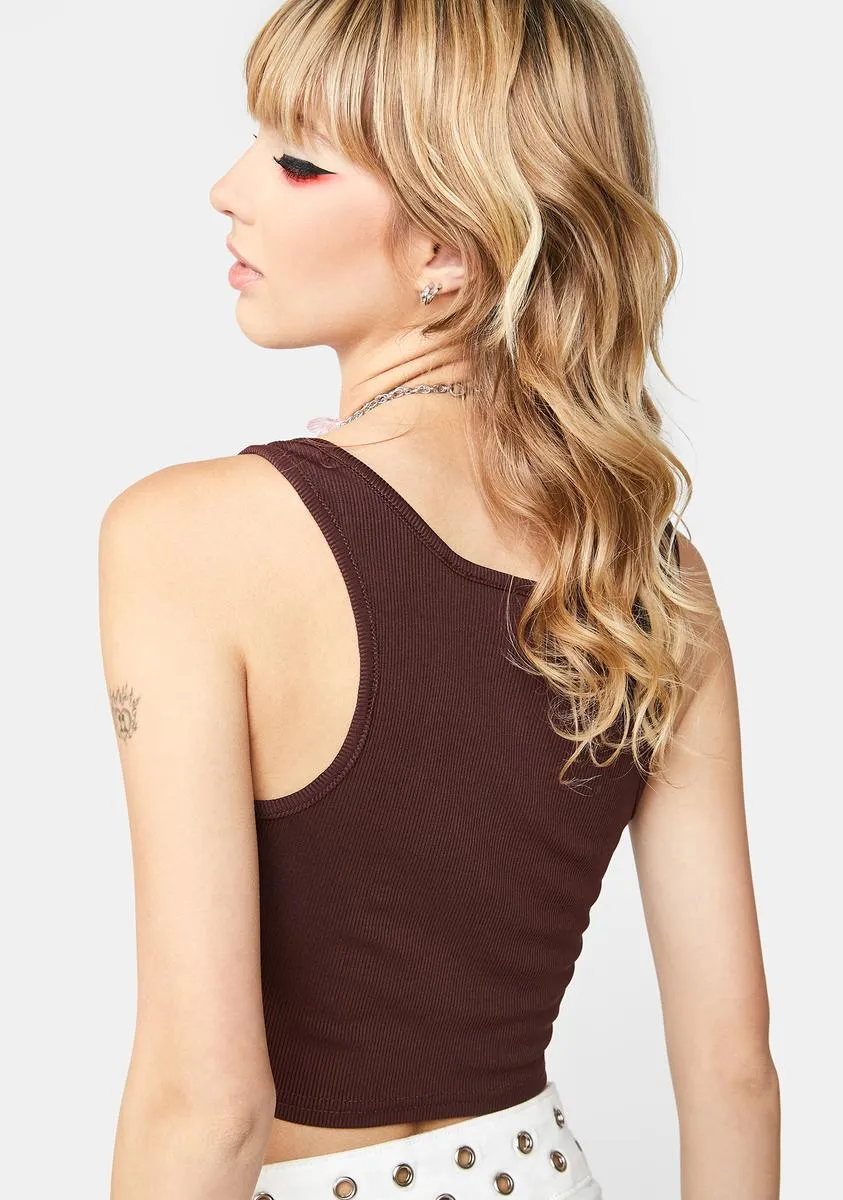 Cocoa Can You Believe Crop Tank sold by Dolls Kill product image thumbnail 4