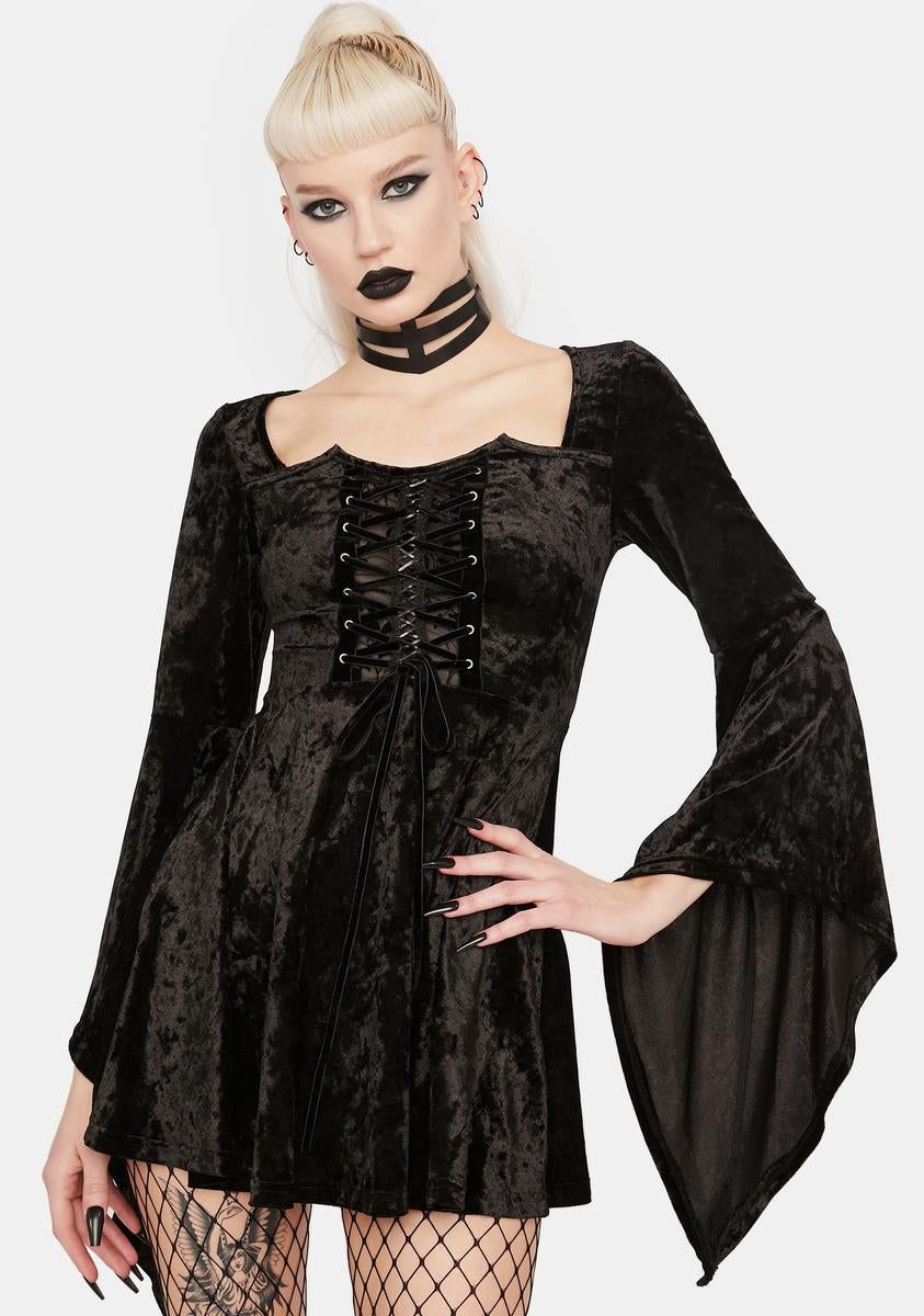 Devil Magic Velvet Dress sold by Dolls Kill