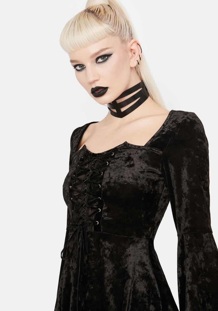 Devil Magic Velvet Dress sold by Dolls Kill product image thumbnail 2