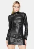 Your Intentions Vinyl Mini Dress sold by Dolls Kill