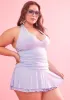 It's Just A Lifestyle Ruched Halter Dress sold by Dolls Kill