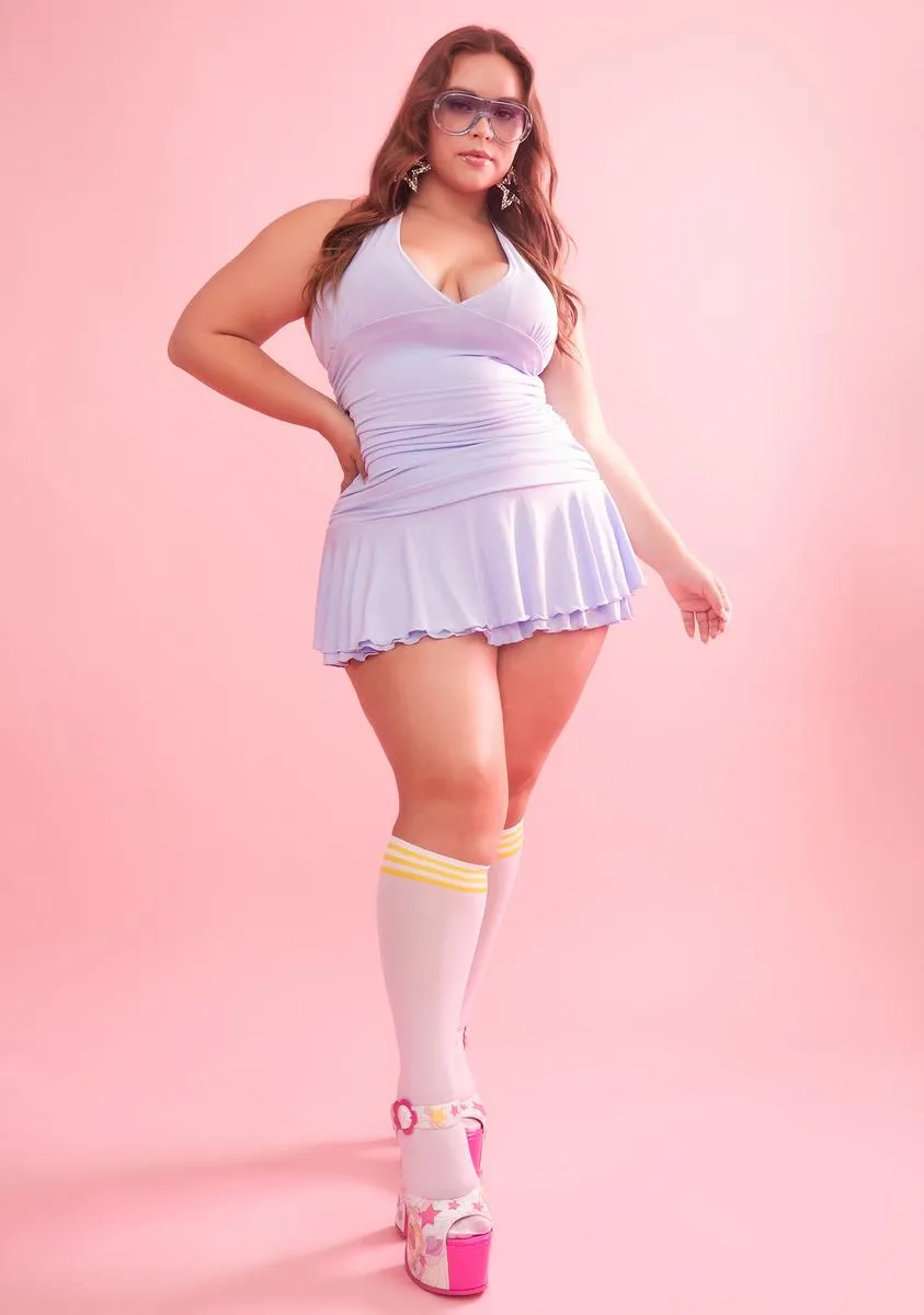 It's Just A Lifestyle Ruched Halter Dress sold by Dolls Kill product image thumbnail 3