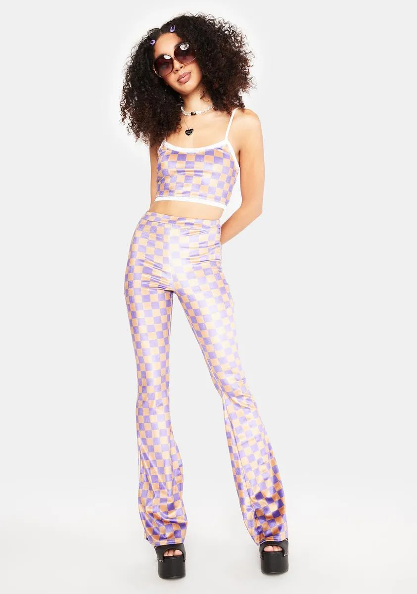 Checkerboard Fit And Flare Pants sold by Dolls Kill product image thumbnail 3
