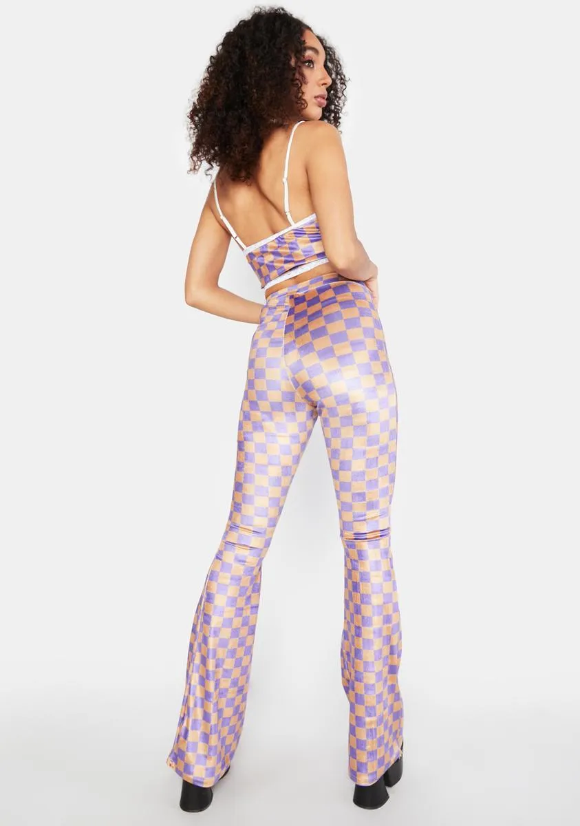 Checkerboard Fit And Flare Pants sold by Dolls Kill product image thumbnail 4
