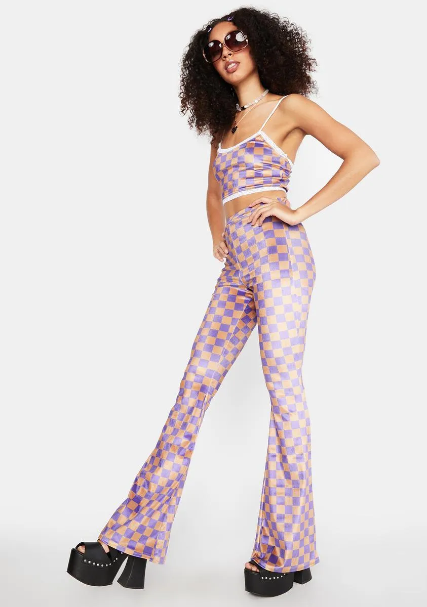 Checkerboard Fit And Flare Pants sold by Dolls Kill product image thumbnail 2