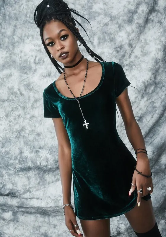 Into The Woods Velvet Dress made by Dolls Kill