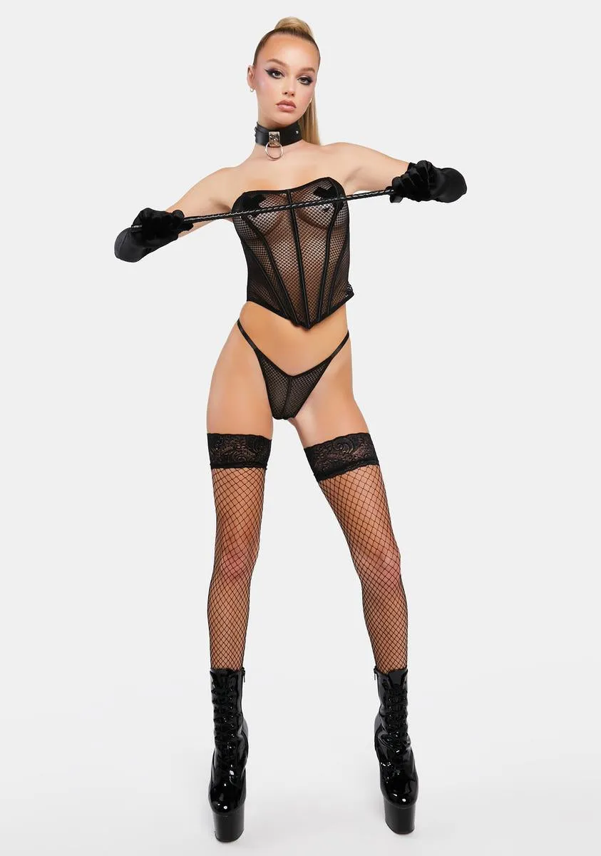 Athena Jacquard Mesh Bustier Set sold by Dolls Kill product image thumbnail 3