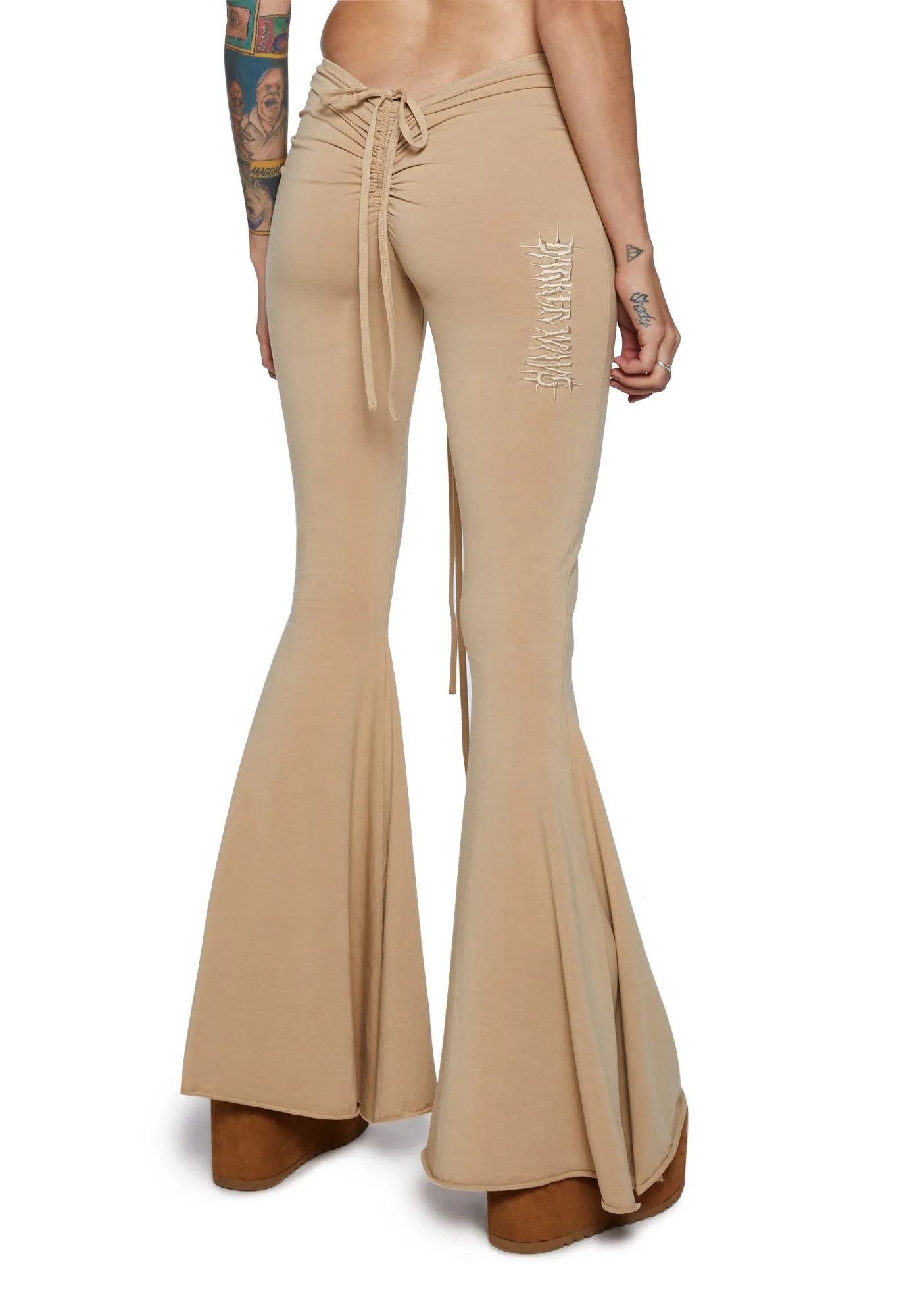 Tempo V-Cut Lace Up Bell Bottoms sold by Dolls Kill product image thumbnail 4