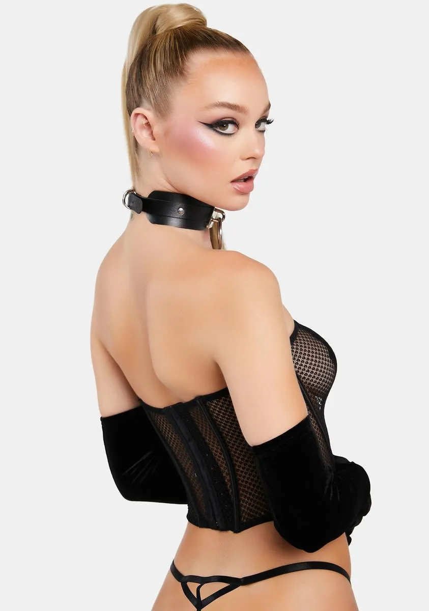 Athena Jacquard Mesh Bustier Set sold by Dolls Kill product image thumbnail 4