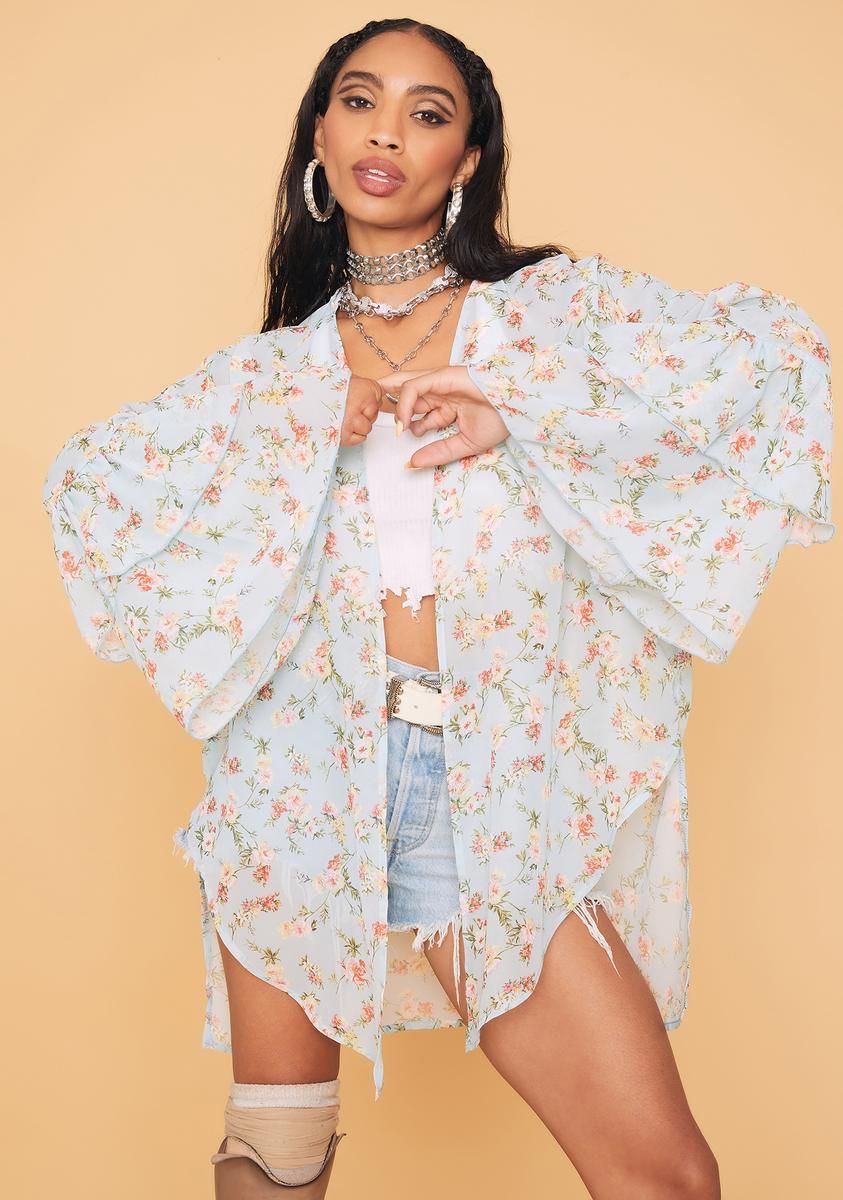 Gone With The Wind Floral Kimono sold by Dolls Kill