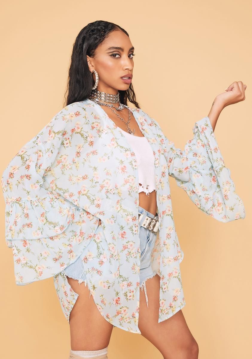Gone With The Wind Floral Kimono sold by Dolls Kill product image thumbnail 2