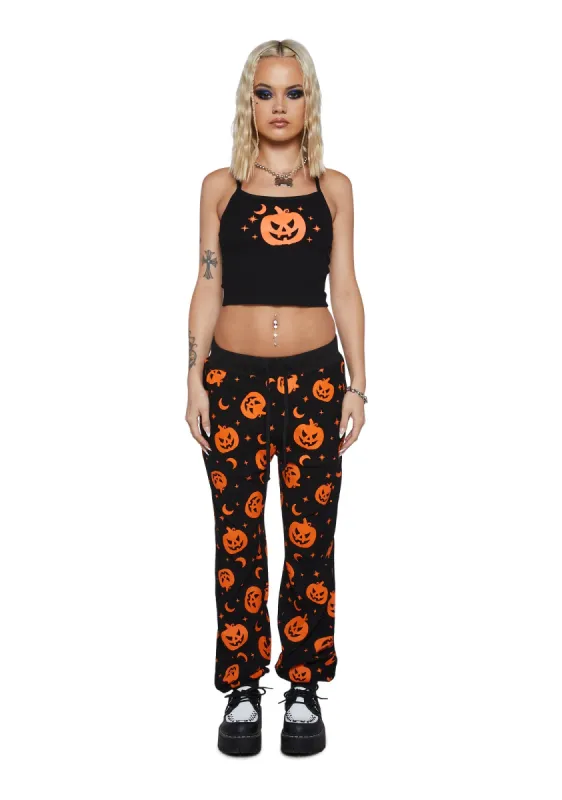 Carved Smiles Pajama Set sold by Dolls Kill