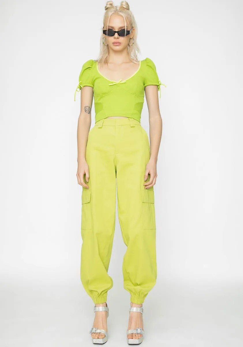 Green Nova Crop Top sold by Dolls Kill product image thumbnail 3