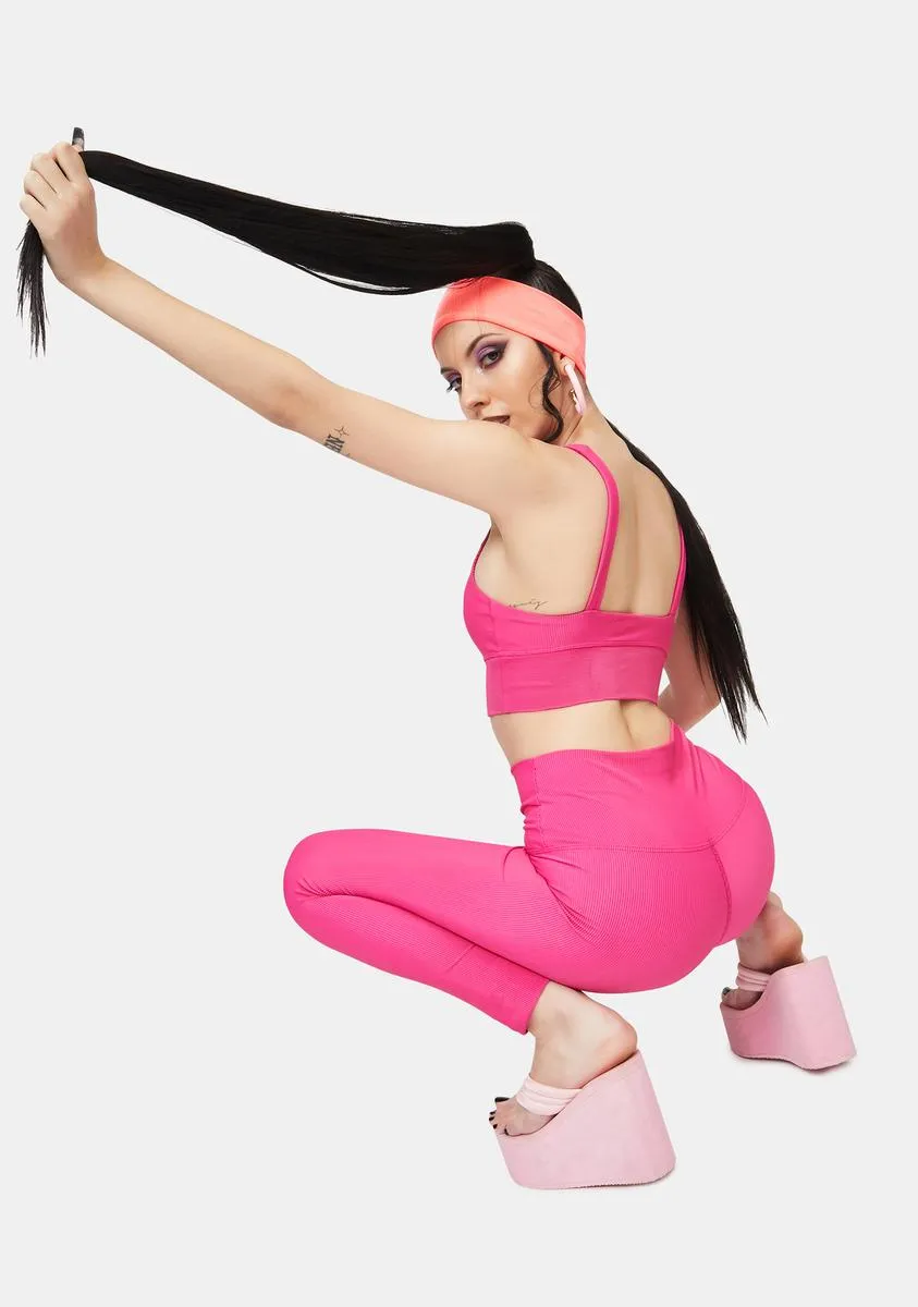 Fuchsia Leah Sports Bra sold by Dolls Kill product image thumbnail 4