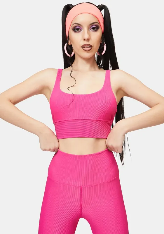Fuchsia Leah Sports Bra sold by Dolls Kill
