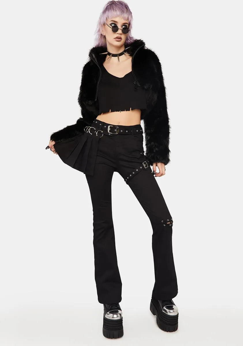 Medium Low Waist Punk Flared Pants sold by Dolls Kill product image thumbnail 3