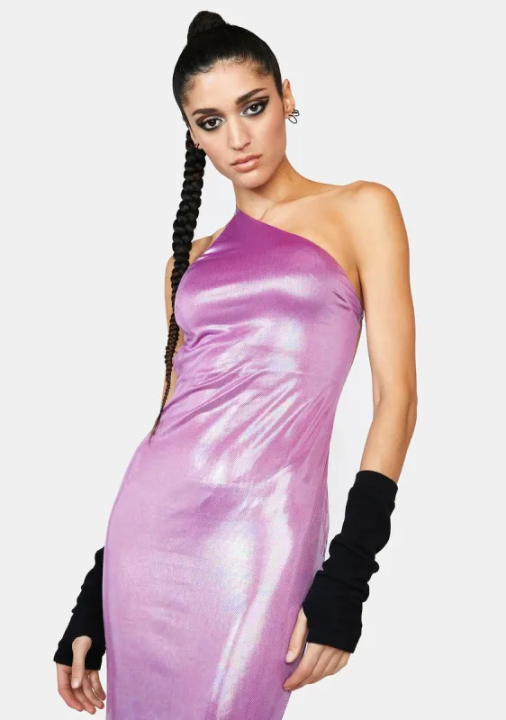 Fave Fan Hologram Maxi Dress sold by Dolls Kill