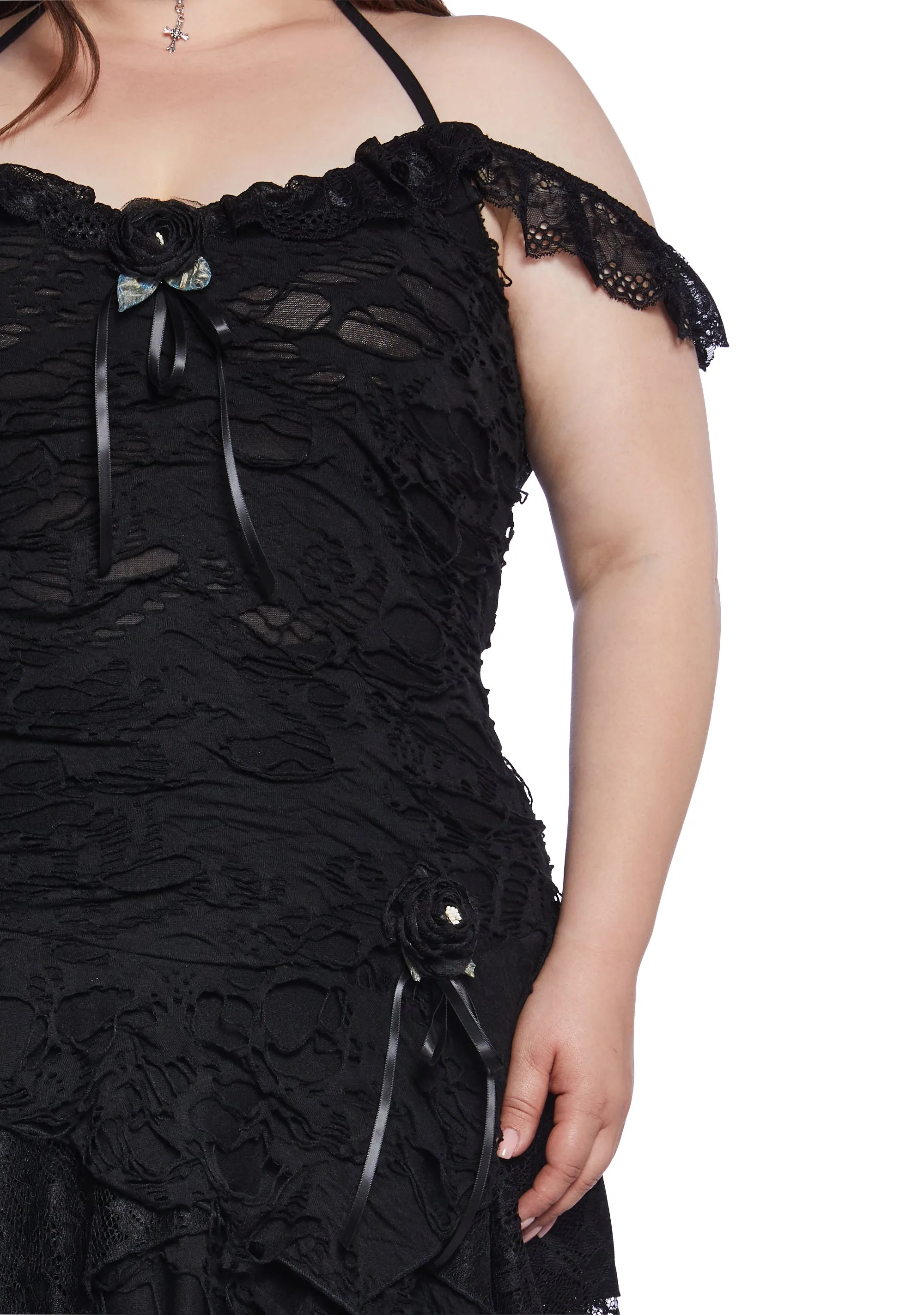 Plus Gothic Gardens Mini Dress sold by Dolls Kill product image thumbnail 5