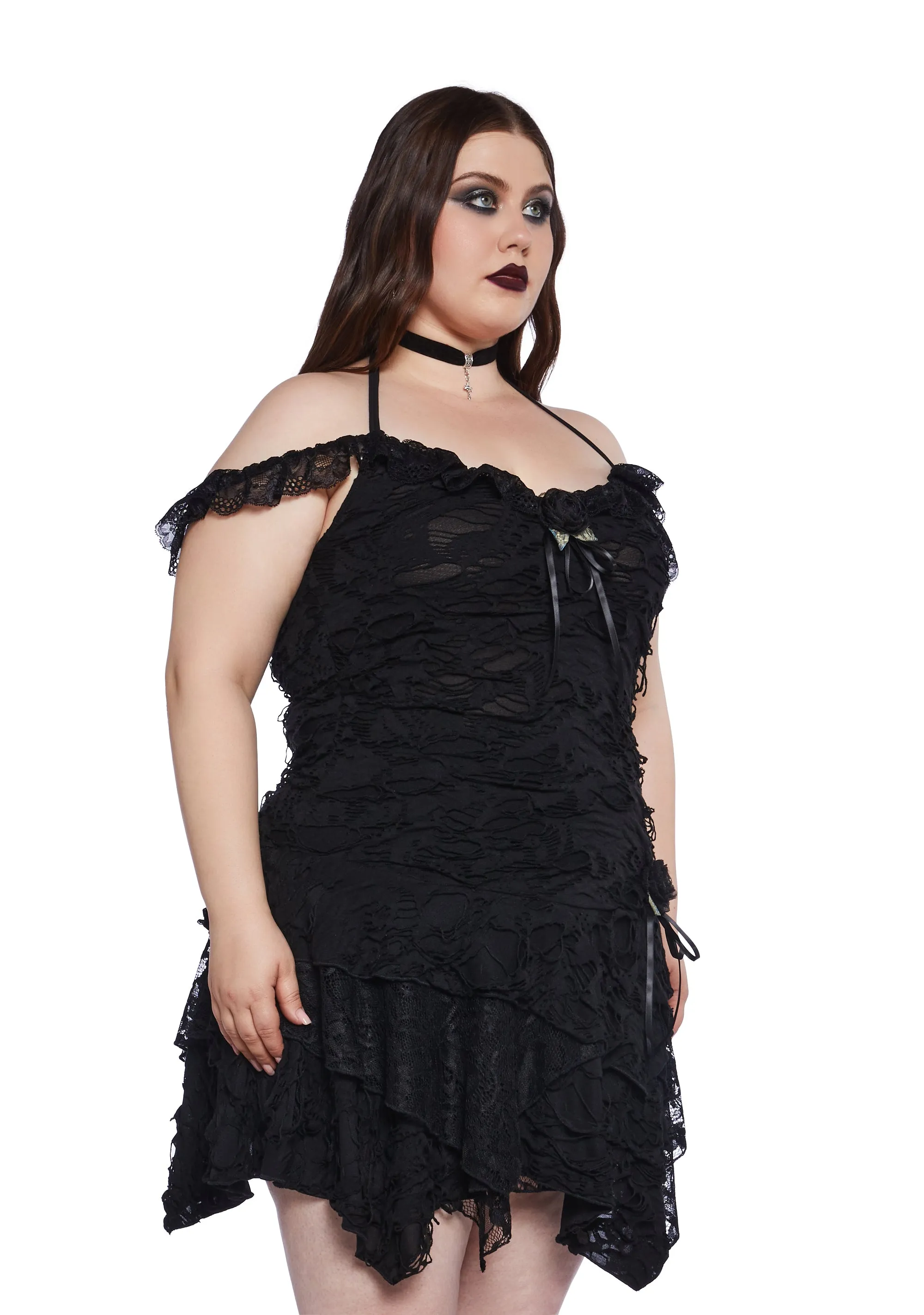 Plus Gothic Gardens Mini Dress sold by Dolls Kill product image thumbnail 3