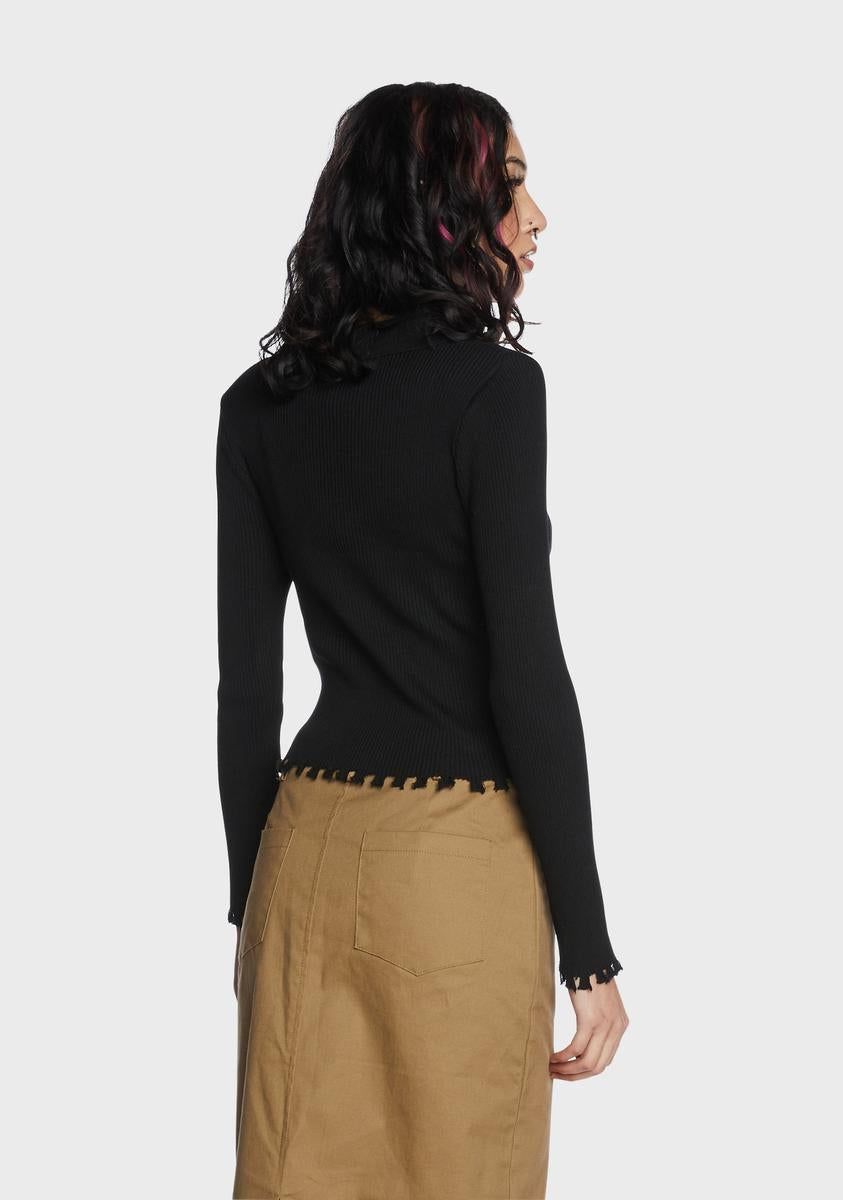 Totally Uninterested Cropped Sweater sold by Dolls Kill product image thumbnail 4