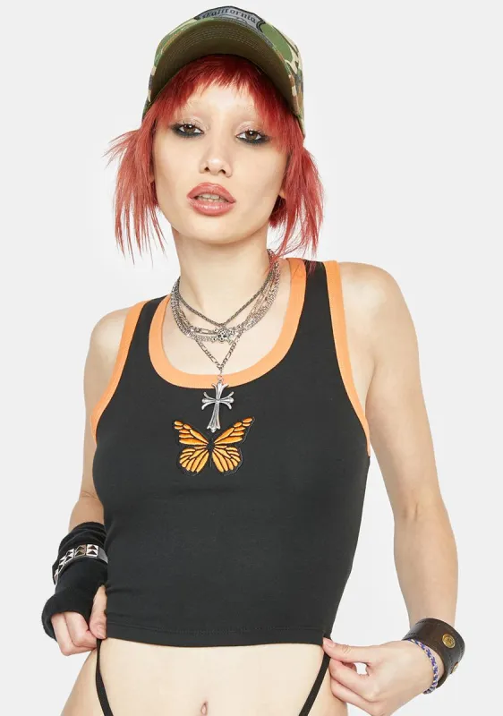 Butterfly Rib Tank sold by Dolls Kill