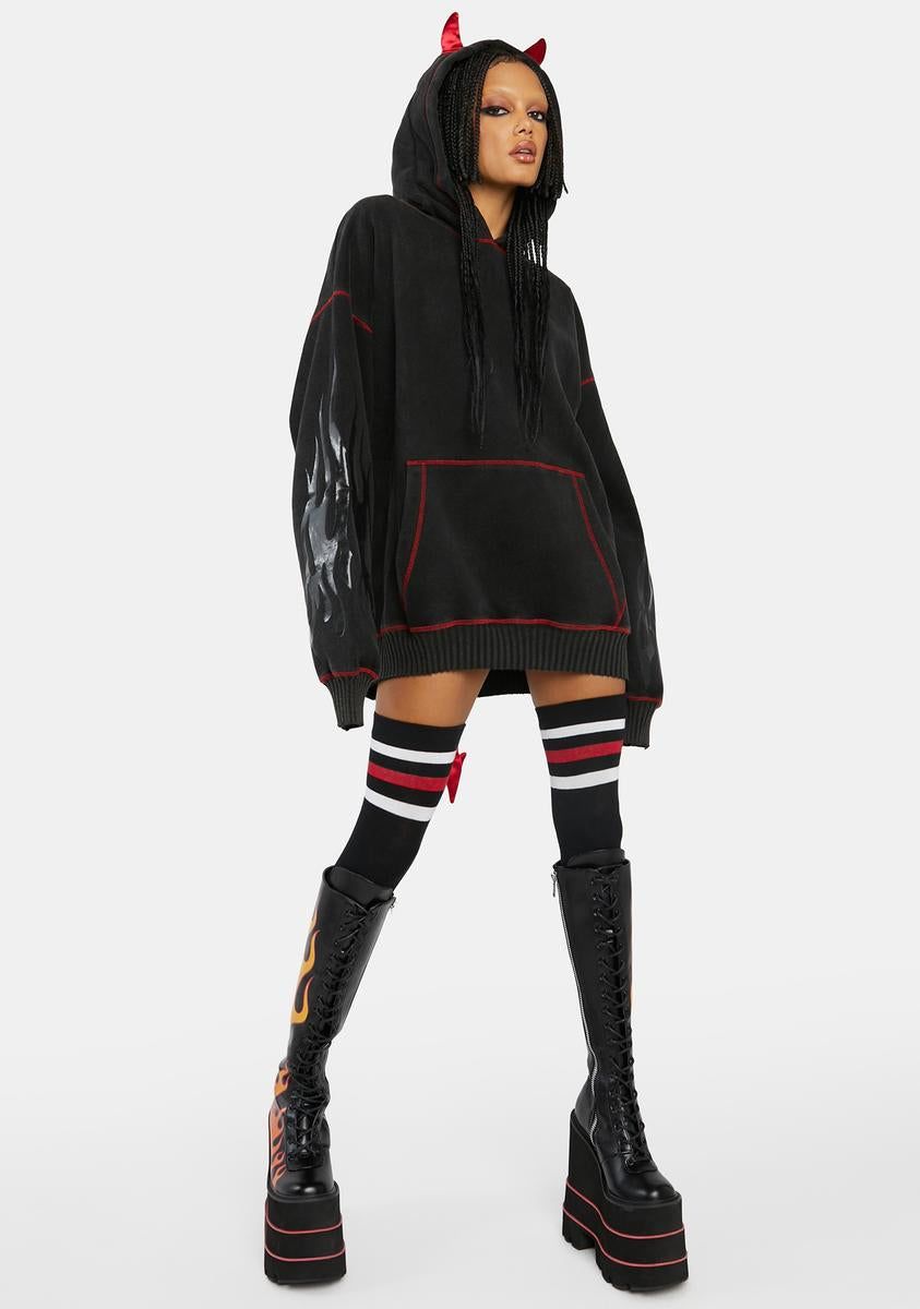 Ring Of Fire Graphic Hoodie sold by Dolls Kill product image thumbnail 3