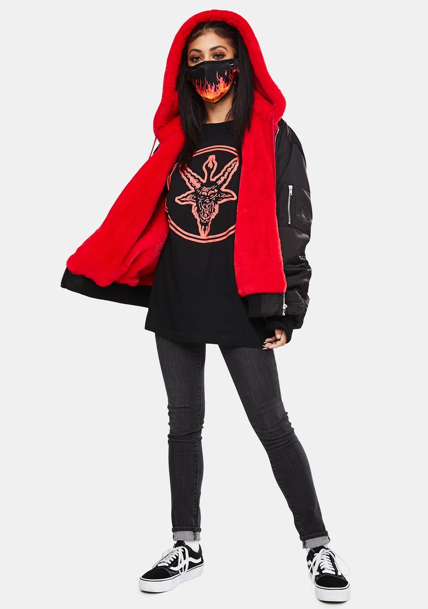 Baphomet Long Sleeve Graphic Tee sold by Dolls Kill product image thumbnail 3