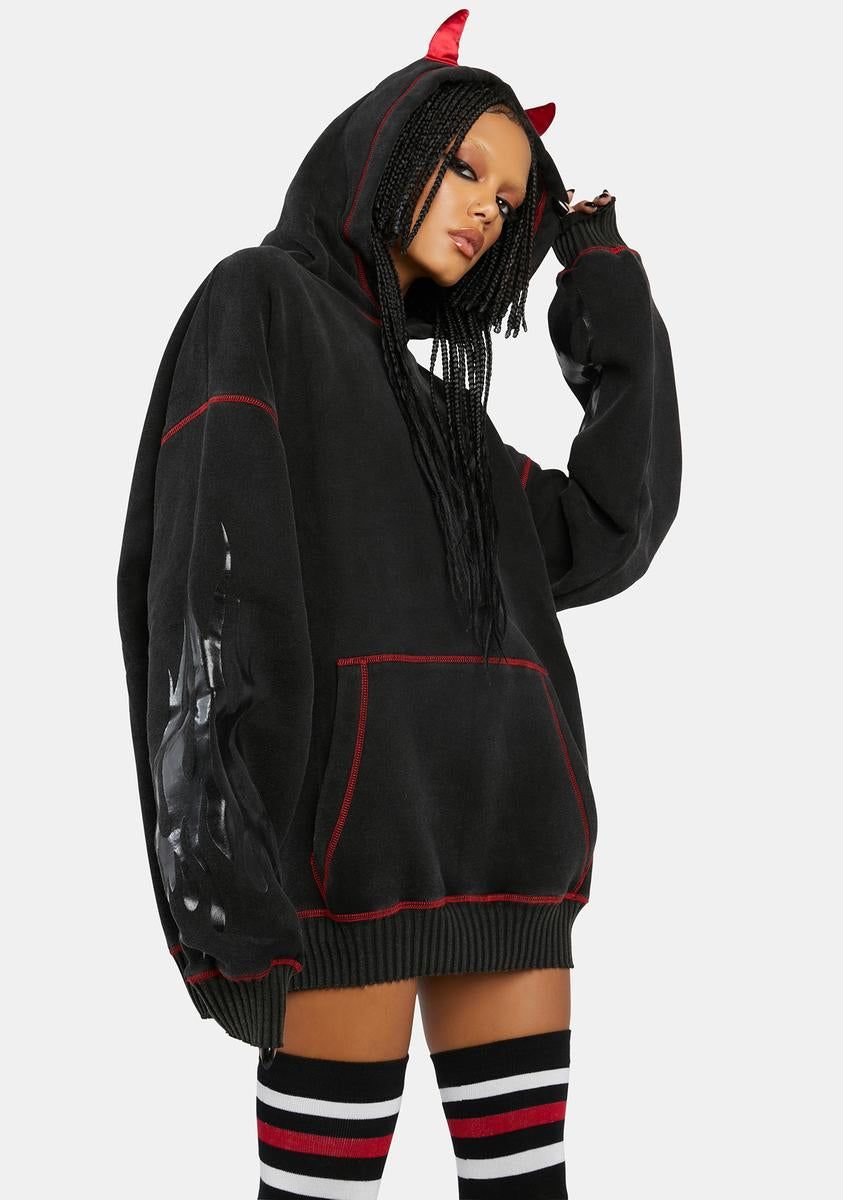 Ring Of Fire Graphic Hoodie sold by Dolls Kill product image thumbnail 4